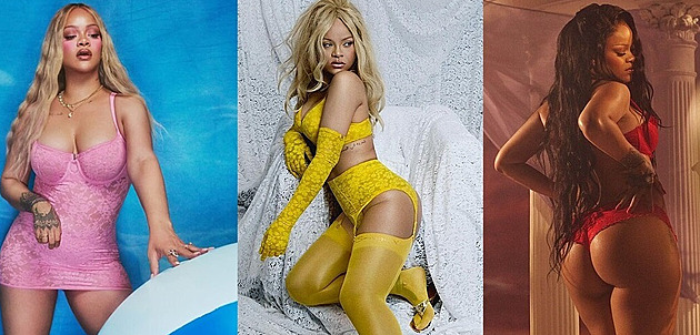 OBRAZEM: Růžová, rudá, žlutá, černá. V jaké barvě je Rihanna nejvíc sexy?