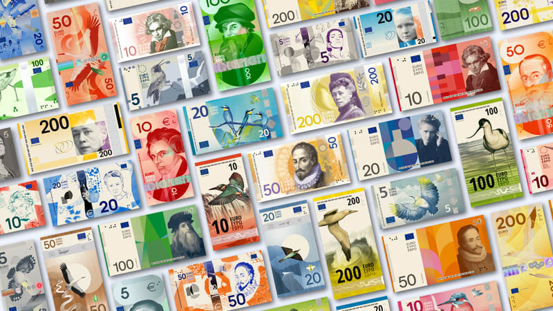 Češi mohou rozhodnout o podobě nových eurobankovek. Návrhy zdobí Beethoven či pražská rodačka